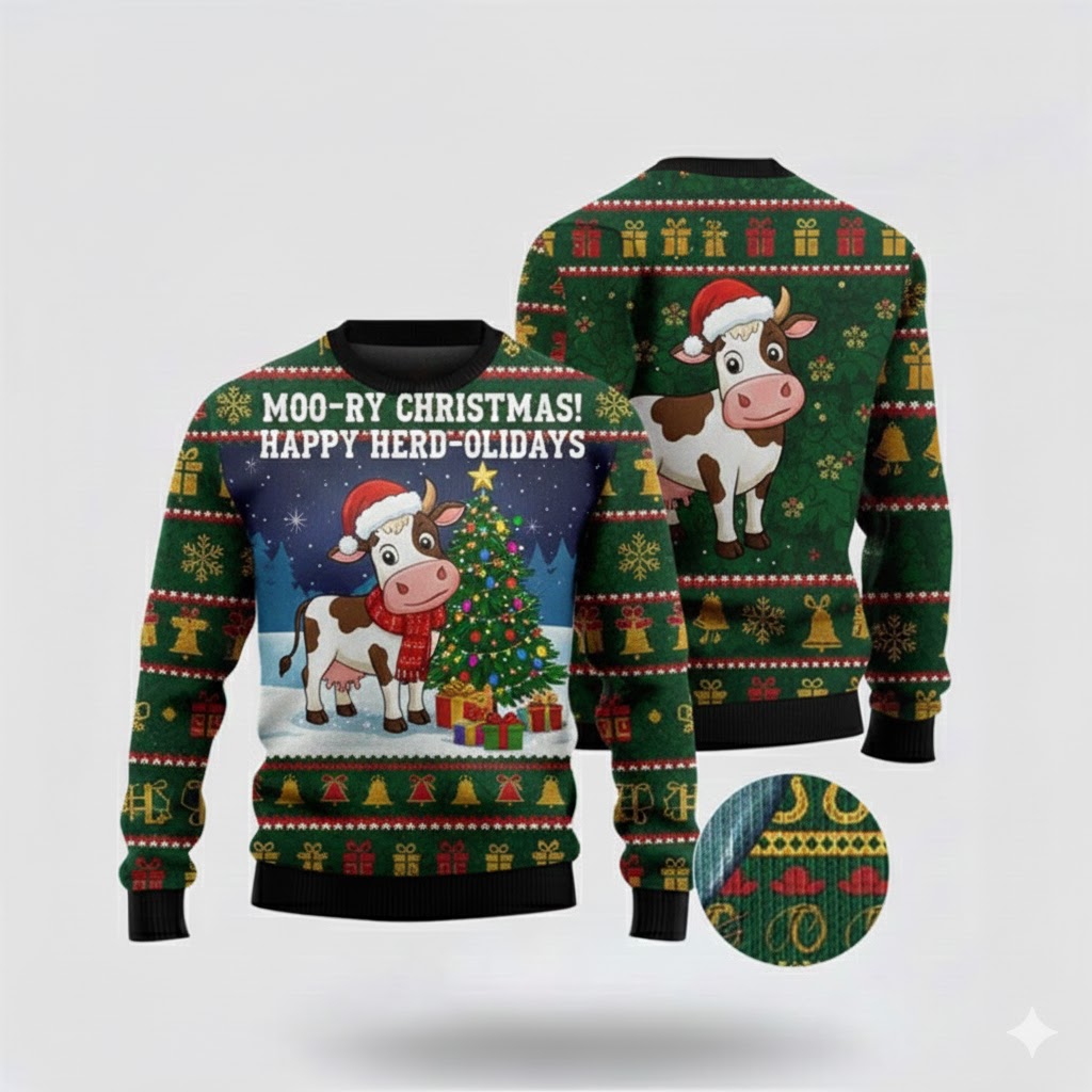 Amazing Cowboy Santa Claus Ugly Christmas Sweater