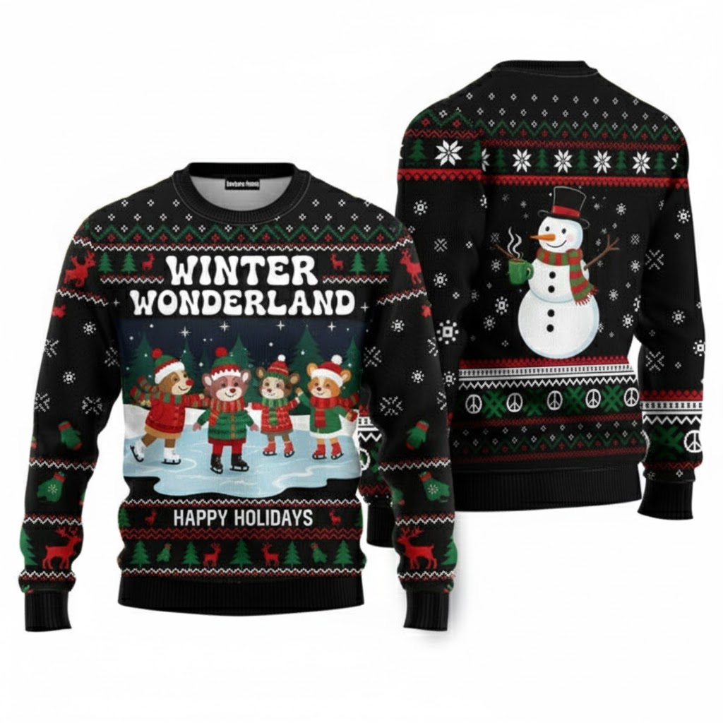 Christian & Santa Peace On Earth Ugly Christmas Sweater